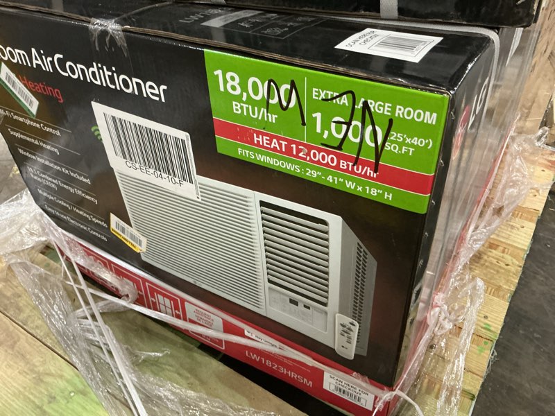 Condition photo showing New/Like New for LG 18 000 BTU Heat/Cool Smart Window Air Conditioner