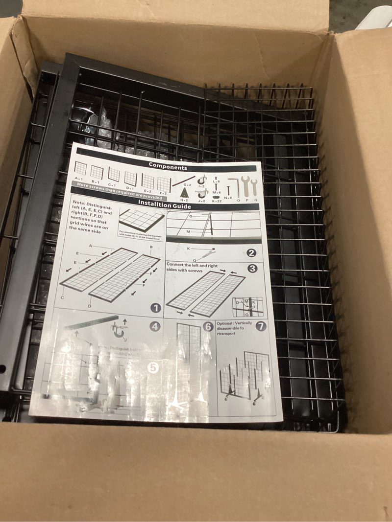 Condition photo showing Good Condition for Only Hangers Portable Heavy Duty 2' x 5.5' Gridwall Art and Craft Trade Show Display Panel - Available in Black and White - Sold Individually or in a Pack of 2 (PACK OF 1, WHITE) PACK OF 1 WHITE