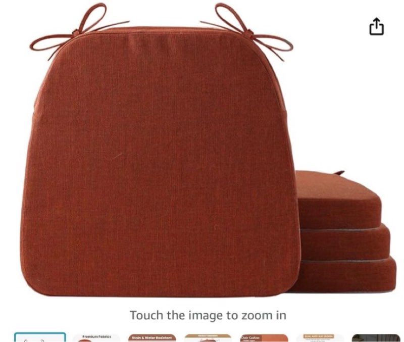 pads amazon prime logo enjoy fast, free delivery, exclusive deals, and award-winning movies & tv shows. join prime $28.99 $1.53 per count($1.53 / count) get fast, free shipping with amazon prime free delivery wednesday, october 22 on orders shipped by amazon over $35 or prime members get free delivery tomorrow, october 18. order within 6 hrs 30 mins. join prime delivering to fort thomas 41075 - update location in stock quantity: quantity:1   add to cart   buy now ships from amazon sold by battilo home returns free 30-day refund/replacement payment secure transaction see more add a gift receipt for easy returns add to list  battilo chair cushions for dining chairs with ties, kitchen chair pad with non-slip backing and removable cover, indoor/outdoor dining seat cushion, 16"x16"x2", set of 4, brown touch the image to zoom in                  3+    battilo chair cushions for dining chairs with ties, kitchen chair pad with non-slip backing and removable cover, indoor/outdoor dining seat cushion, 16"x16"x2", set of 4, brown