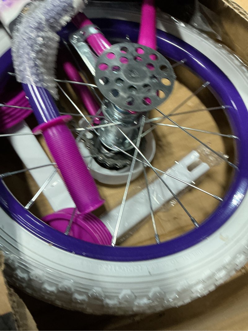 Condition photo showing New/Like New for 16" sea star kids' bike from huffy, fits riders 42" - 48", purple, child, girls