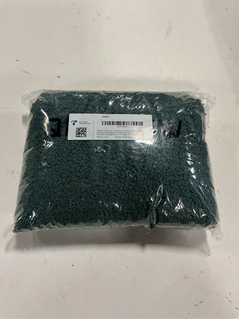 Condition photo showing New/Like New for ohsio couch cushion covers for sectional sofa, stretch soft sofa slipcovers washable wear-resistant universal furniture protector for living room(1 piece chair cover, green)