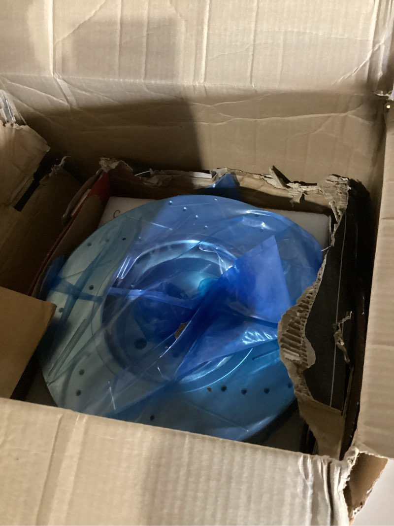 Condition photo showing New/Like New for a-premium 10.83 inch (275mm) front drilled and slotted disc brake rotors + ceramic pads kit compatible with select pontiac, scion and toyota models - vibe, xd, corolla, matrix, 6-pc set