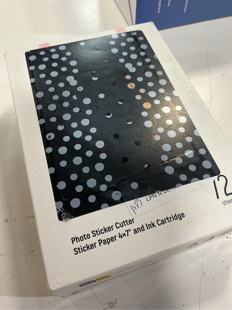 Condition photo showing New/Like New for liene sticker paper & cartridge (enhanced adhesion version) - includes 2 ink cartridge refills & 72 sheets of 4x7" printable sticker paper, dye sublimation, compatible only with liene pixcut s1