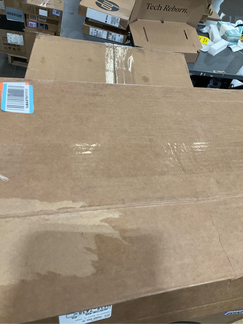 Condition photo showing As Is for moen riley spot resist stainless one-handle modern pulldown kitchen faucet featuring power clean and reflex docking system for the spray head, 7402srs standard spot resist stainless