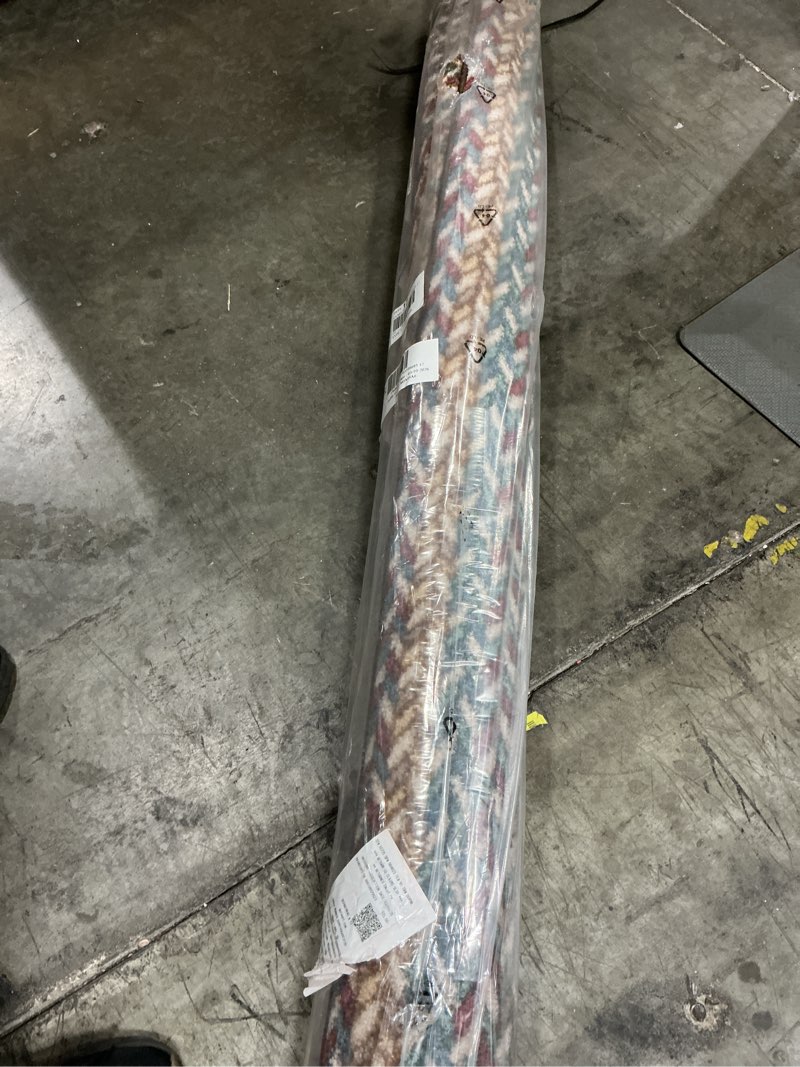 Condition photo showing New/Like New for mainstays traditional multicolor print braid indoor area rug 7'x10'
