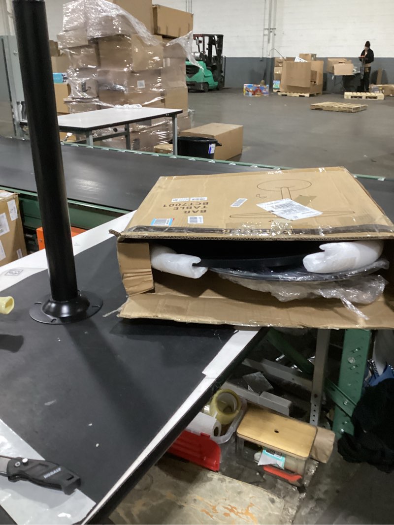 Condition photo showing Good Condition for kktoner round bar table 23.6-inch top for cocktail bar pub dining bistro (28.7h, black)