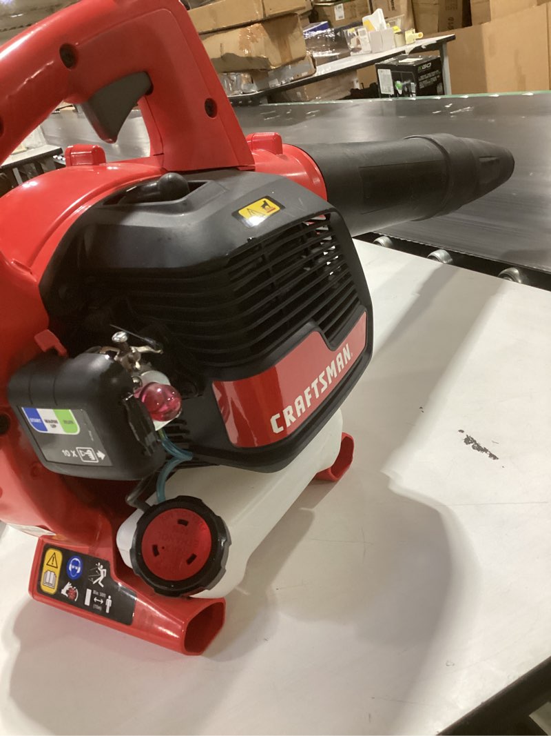 Condition photo showing As Is for craftsman b2000 25-cc 2-cycle 410-cfm 180-mph gas handheld leaf blower