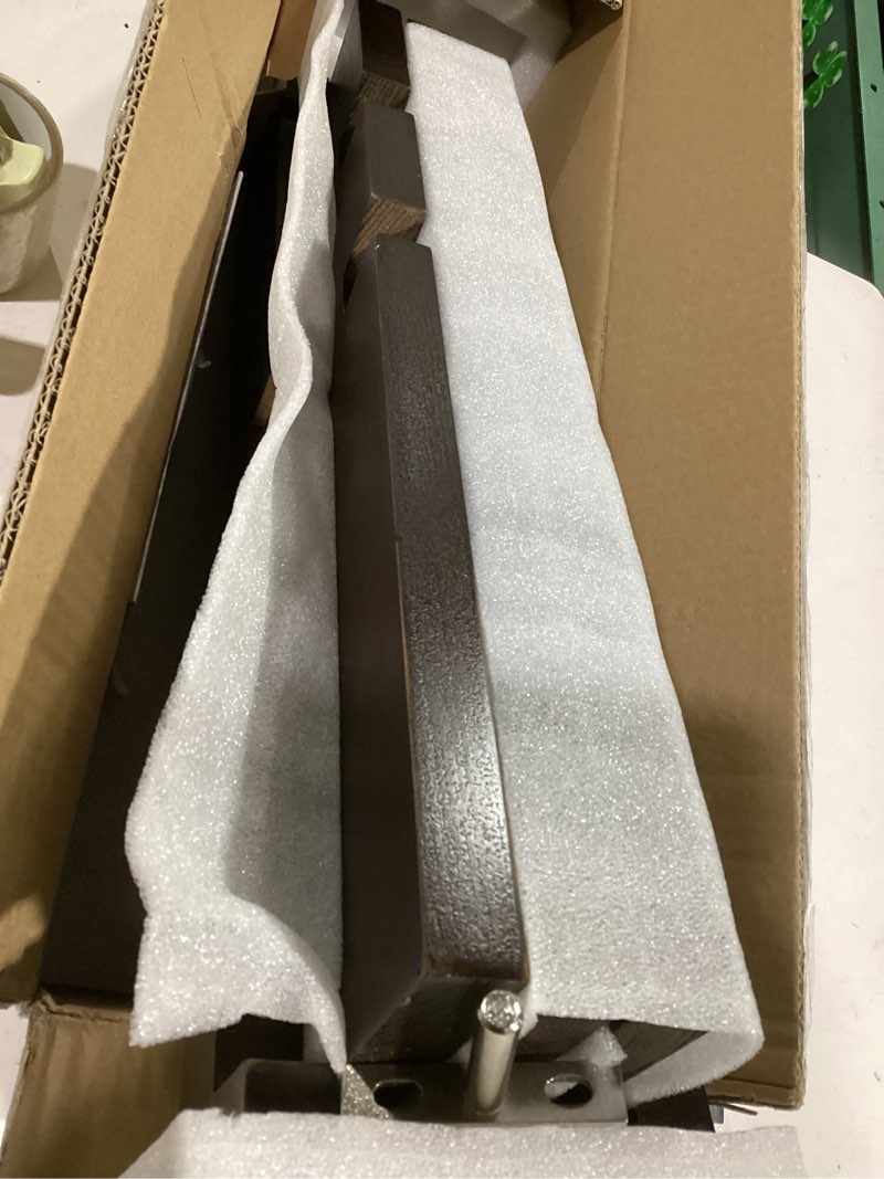 Condition photo showing New/Like New for yaqew variable wood floating shelves set of 3, wall cube shelves 28.35" max, wall shelves for living room bathroom bedroom - dark walnut color - 28.35" x 23" x 5.9" max dark walnut color 5.9" deep