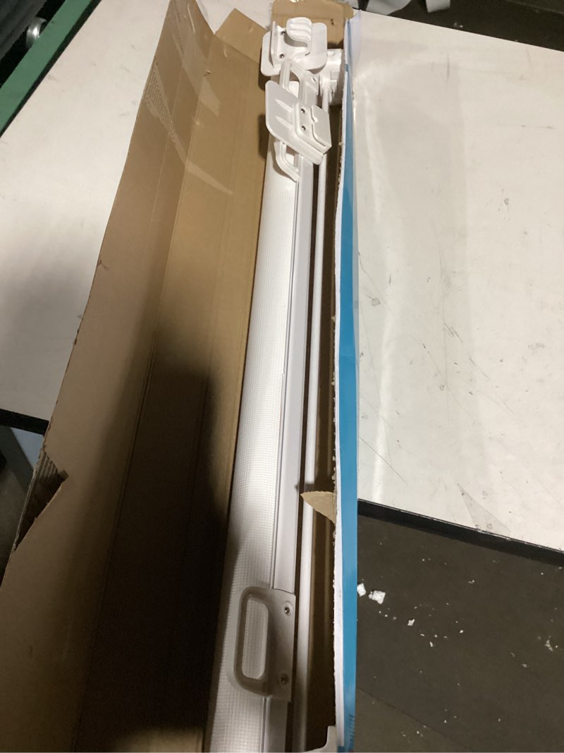 Condition photo showing As Is for Retractable Baby Gates No Drilling, PRObebi Retractable Dog Gate for The House Extends to 54" Wide 33" Tall, Gates for Baby Indoor, Stair Gate for Outdoor, Staris, Hallways, Doorways, Deck, Porch A-white 33" Tall x 54" Wide-No Drilling