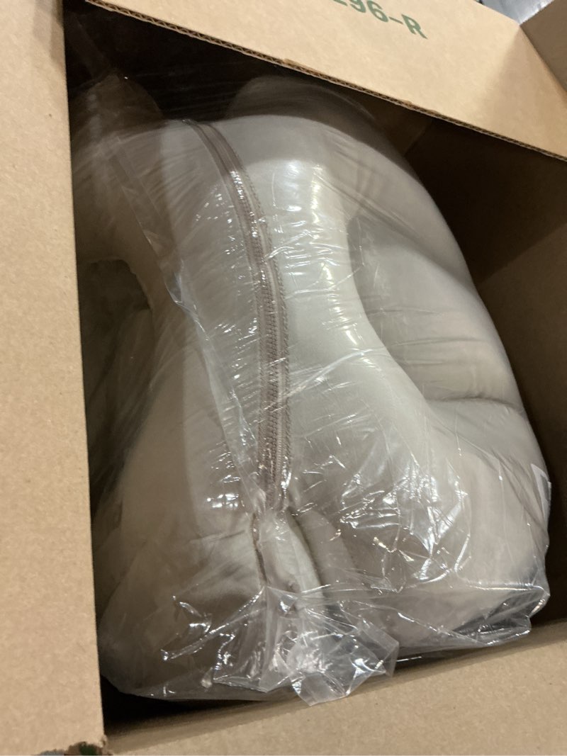 Condition photo showing As Is for face down pillow,face down pillow after eye surgery,bbl pillow after surgery stomach sleeping pillow,home massage pillows faces down with shredded memory foam and removable cover white