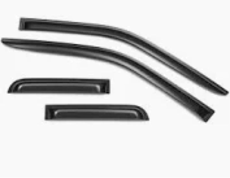 Window Rain Guards for 2009-2014 Ford F150 SuperCrew Cab, Tape-on Side Window Vent Visors Wind Defle