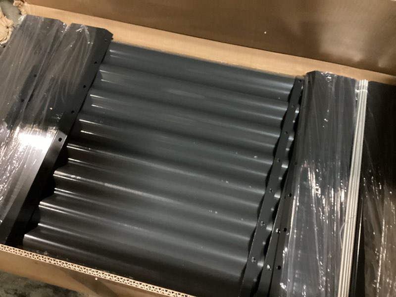 Condition photo showing Good Condition for Land Guard 8×4×2 ft Galvanized Raised Garden Bed Kit, Galvanized Planter Raised Garden Boxes Outdoor, Large Metal Raised Garden Beds for Vegetables(Grey)… 8×4×2ft 3-grey