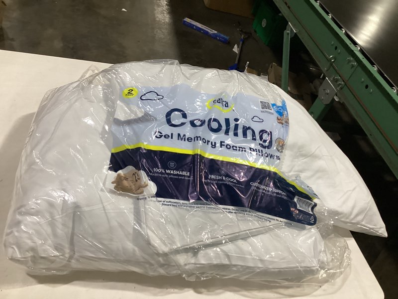 Condition photo showing Good Condition for serta gel memory foam cluster pillows, set of 2