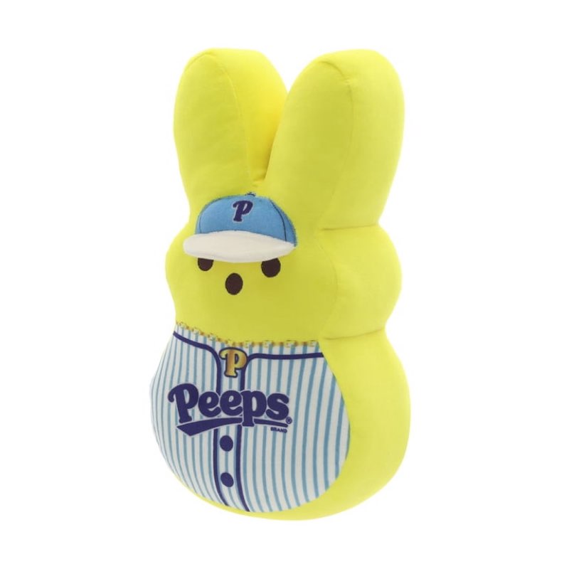 PEEPS® 12-Inch Dress-Up Bunny Plush Toy — Yellow Baseball Player