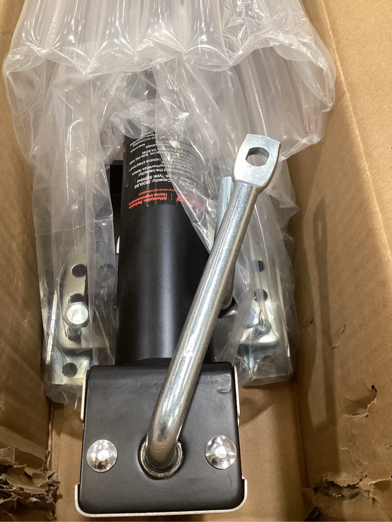 Condition photo showing As Is for vevor trailer jack, 2500 lbs dynamic load capacity, heavy duty swivel bolt-on trailer jack with ergonomic handle, 15-inch vertical travel, suitable for rv, horse, utility, camping and yacht trailers 2500lbs