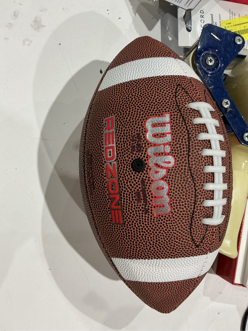 Condition photo showing Good Condition for new wilson ncaa red zone football, junior size wtf1570