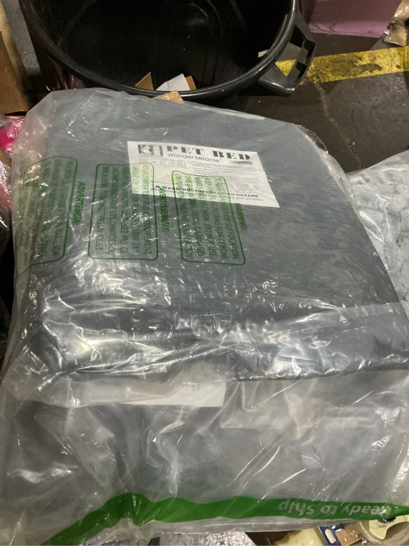 Condition photo showing Good Condition for machine washable dog bed, deluxe plush dog crate pad and cat bed, anti-slip bottom kennel pad mat, fuzzy pet beds for large, medium, small dogs breeds (dark grey, 24.0"l x 18.0"w x 3.0"th x 2 pack)