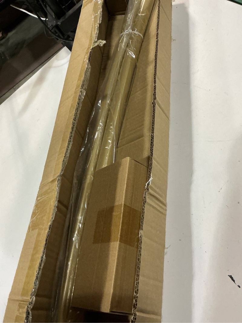 Condition photo showing New/Like New for curved shower curtain rod, toprod round shower curtain rod 48 to 72 inches adjustable, rounded bowed stainless steel shower rods for bathroom, bathtub, more shower space, gold, need to drill