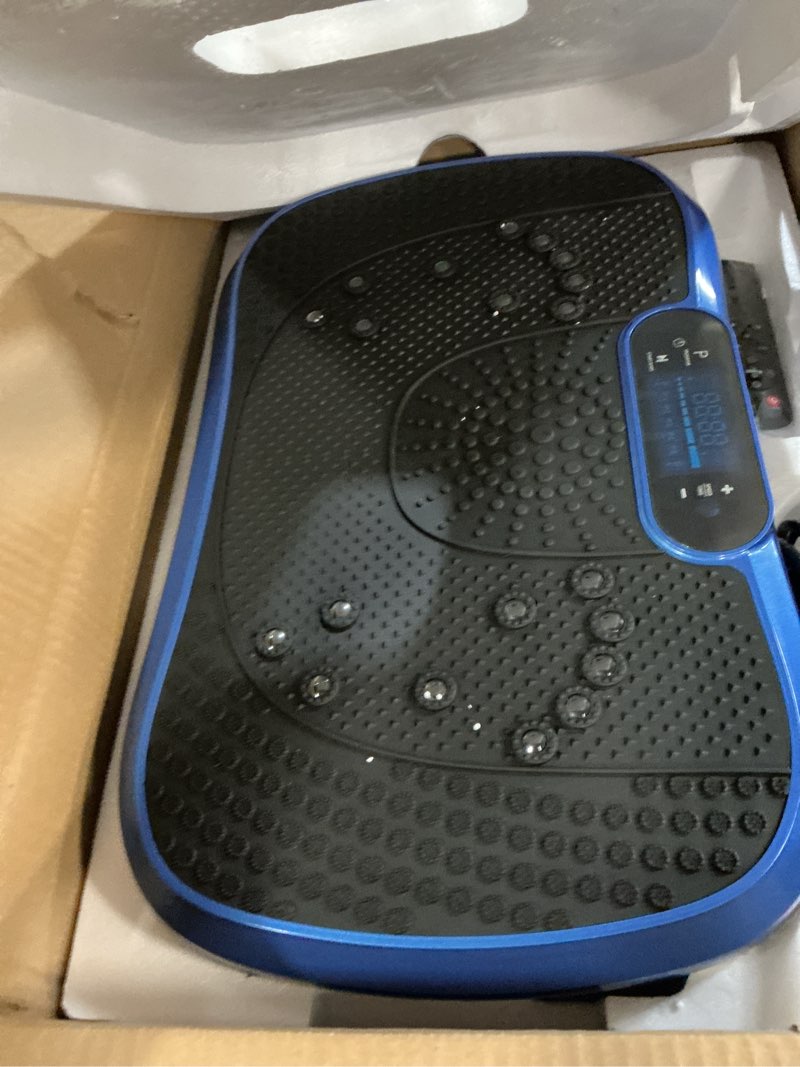 Condition photo showing As Is for axv vibration plate fitness platform exercise machine vibrating shaking full body shaker workout vibrate stand shake board sport for weight loss fat burner for gym home office slim-bt.blue