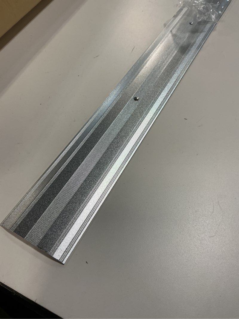 3 pack Aluminum Door Threshold - 48\" L x 3\" W Exterior Floor Transition Strip with Pre Drilled Holes and Expansion Screws, Non-Slip Fluted Saddle Threshold Flat Profile Threshold, Prevent Dust & Airflow