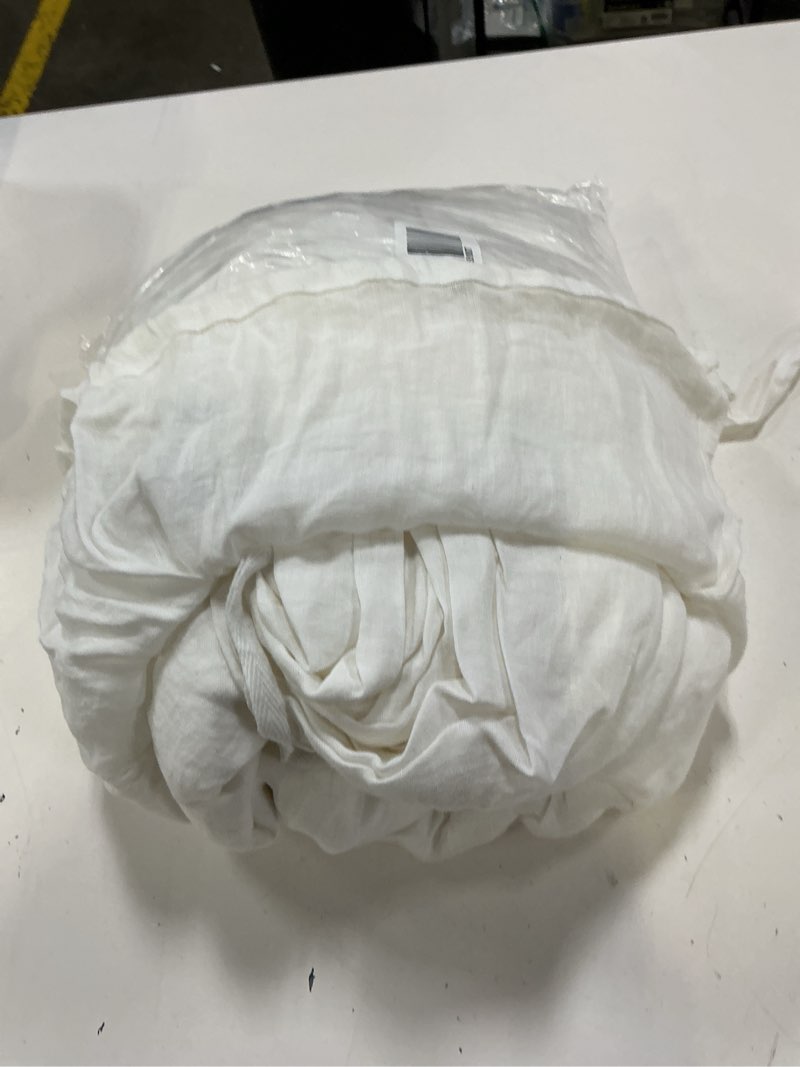 Condition photo showing As Is for quince european linen duvet cover, king/cal king, white