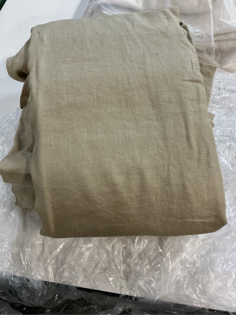 Condition photo showing Good Condition for quince european linen sheet set solid oat king