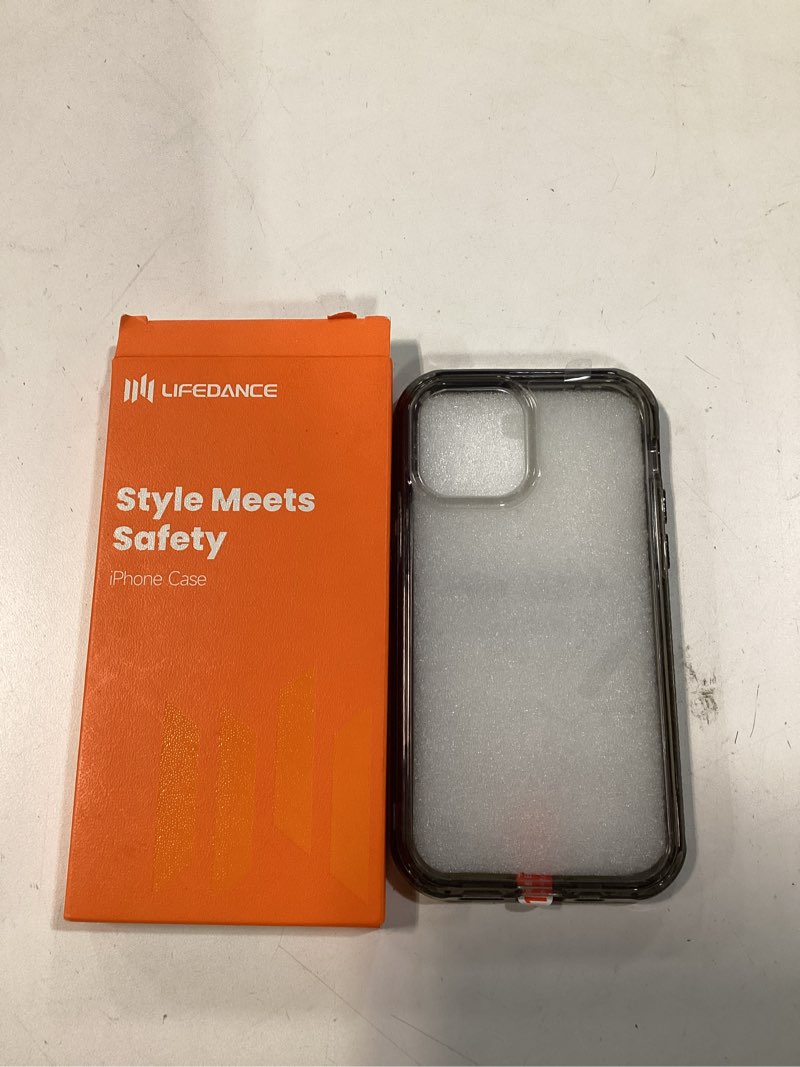 Condition photo showing Good Condition for Lifedance New for iPhone 12/12 Pro Case, Full-Body Rugged Protective Case with Built-in Screen Protector, 10 FT Military Grade Drop Protection Heavy Duty Shockproof Phone Case, Clear Black iPhone 12/12Pro 6.1" Clear Black