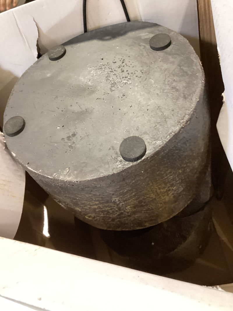 Condition photo showing As Is for Sunnydaze Winding Showers Tabletop Water Fountain - 14 Inch Relaxing Indoor Desktop Water Fountain with LED Lights - Office, Bedroom, Living Room