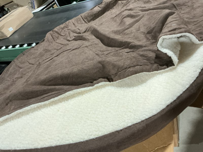 Condition photo showing As Is for Cave dog bed brown.light