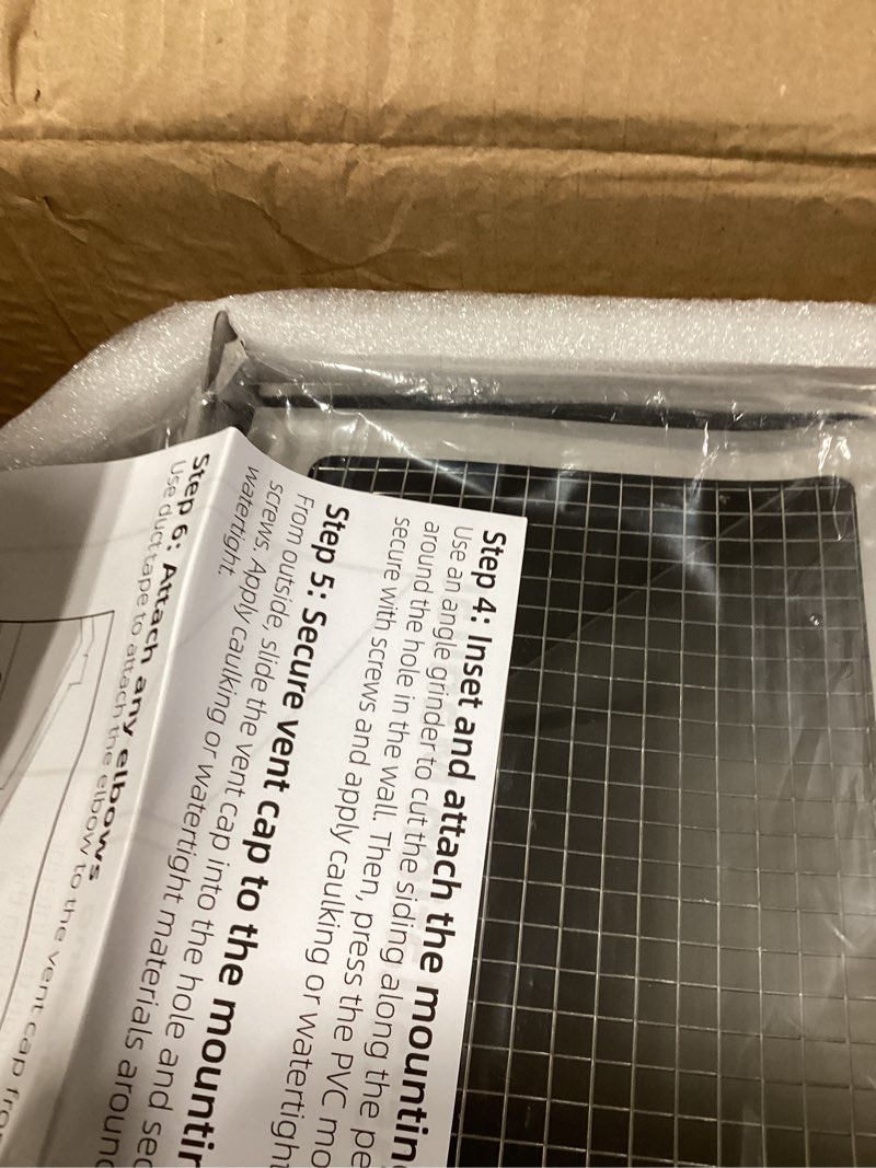 Condition photo showing New/Like New for 8 inch wall vent,hooded wall vent with screen and damper,outdoor wall exhaust vent cover exterior wall mount cap for kitchen range hood hvac duct dryer air ventilation,stainless steel 8 inch stainless steel