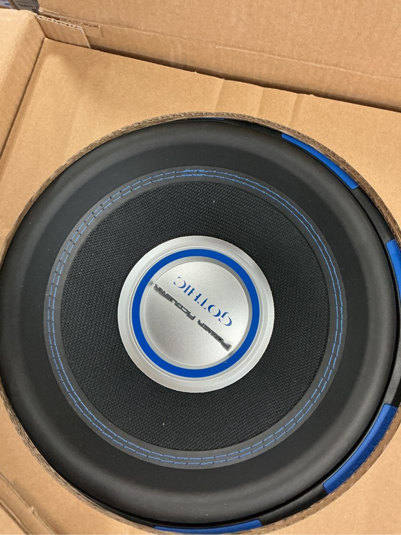 Condition photo showing As Is for (don’t  no work )power acoustik gothic series gw-124 premium 12\" subwoofer - 2,500 watt max, composite fiber rigid cone (new)