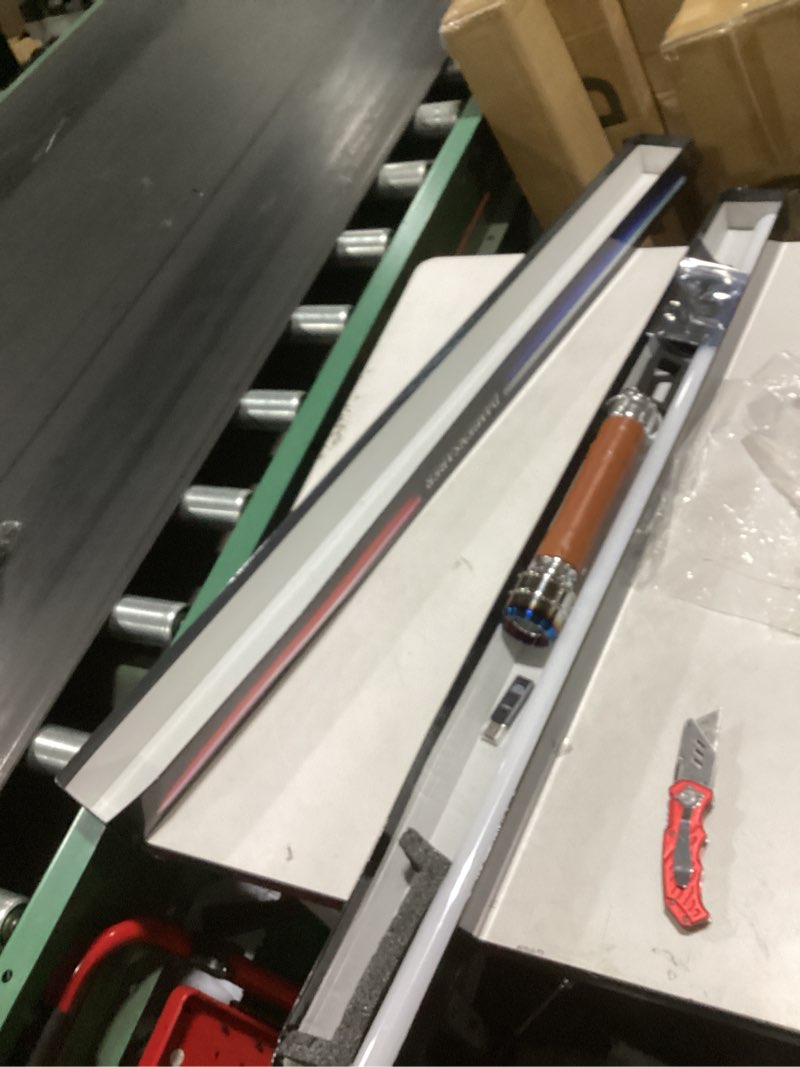 Condition photo showing New/Like New for damiensaber upgrade rgb3.0 smooth swing light saber, motion control light saber with realistic 16 sound fonts infinite color changing 16 rgb, heavy dueling metal light sabers for adults, rechargeable grey rgb-16 fonts
