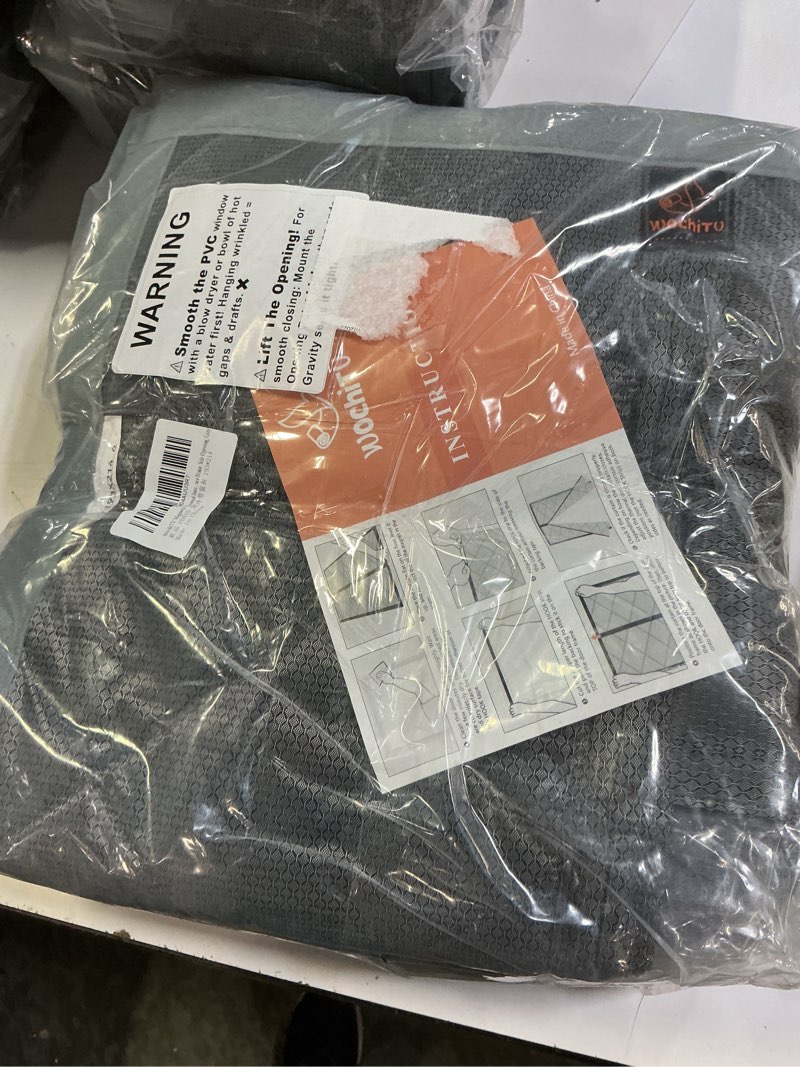 Condition photo showing New/Like New for wochitv magnetic thermal insulated door curtain fits door size 72" x 82", visible panels, durable waterproof cloth, polyester fiber filling, weatherproof, windproof, reduce noise, side opening, gray fits door size 72" x 82" side open-gray-v