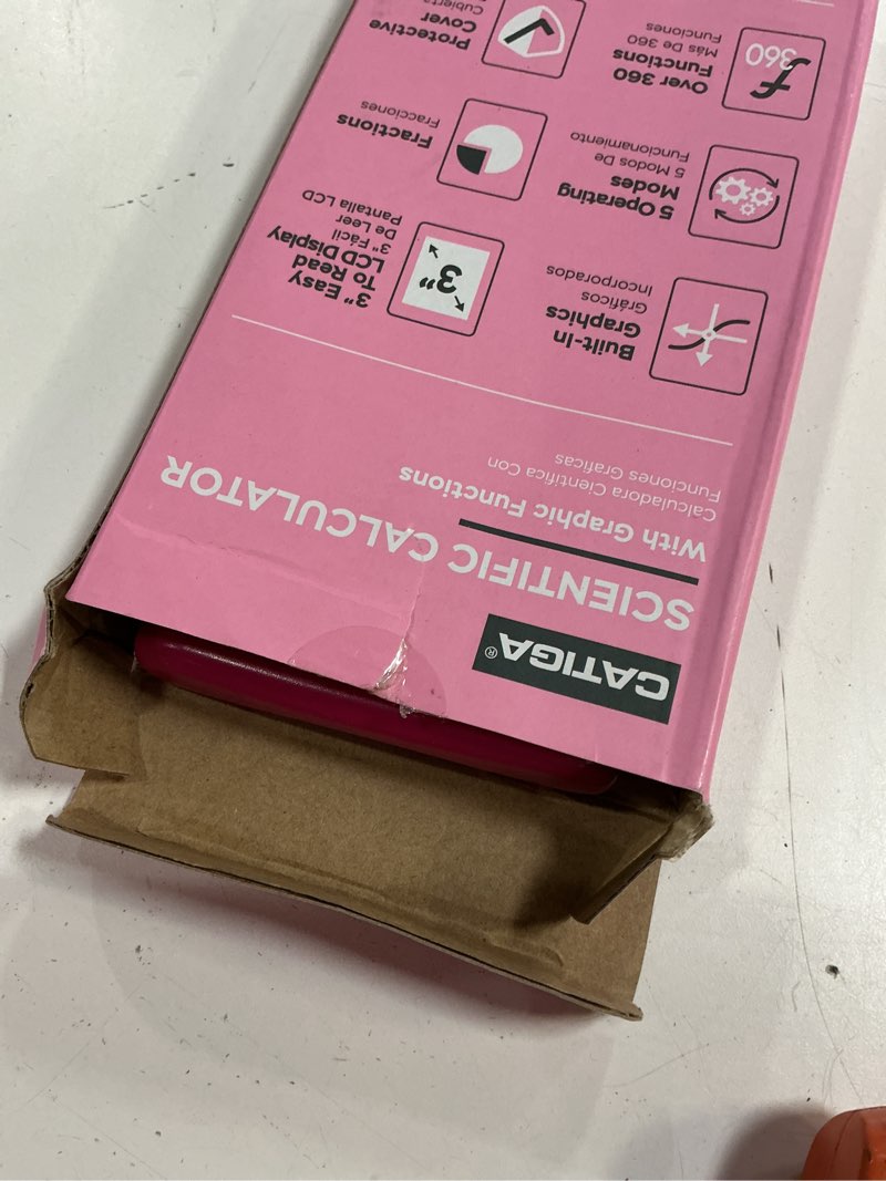 Condition photo showing New/Like New for CATIGA Scientific Calculator with Graphic Functions, Multiple Modes with Intuitive Interface, Perfect for Beginner and Advanced Courses, High School or College, CS-121 Pink