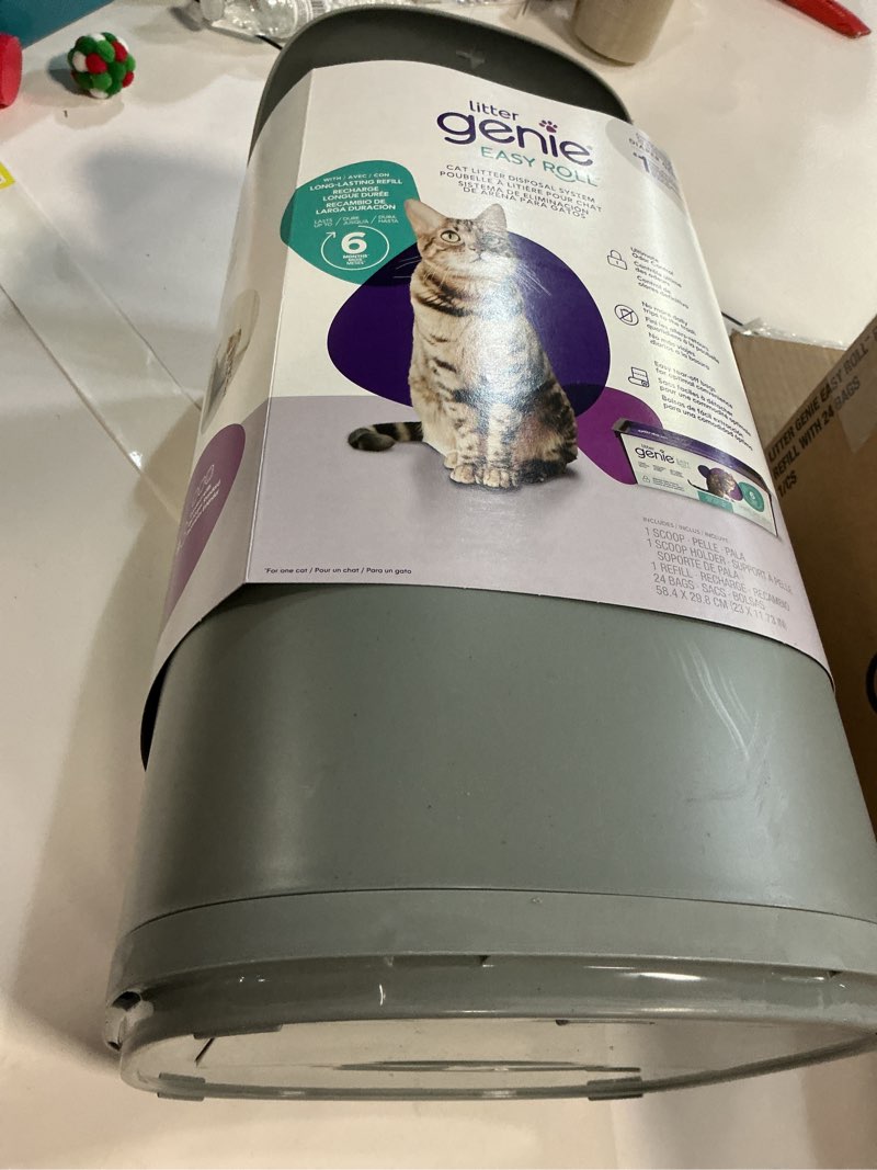 Condition photo showing Good Condition for Litter Genie Easy Roll Pail | Cat Litter Box Waste Disposal System for Odor Control | Includes 1 roll of 24 Easy Tear-Off Bags Grey