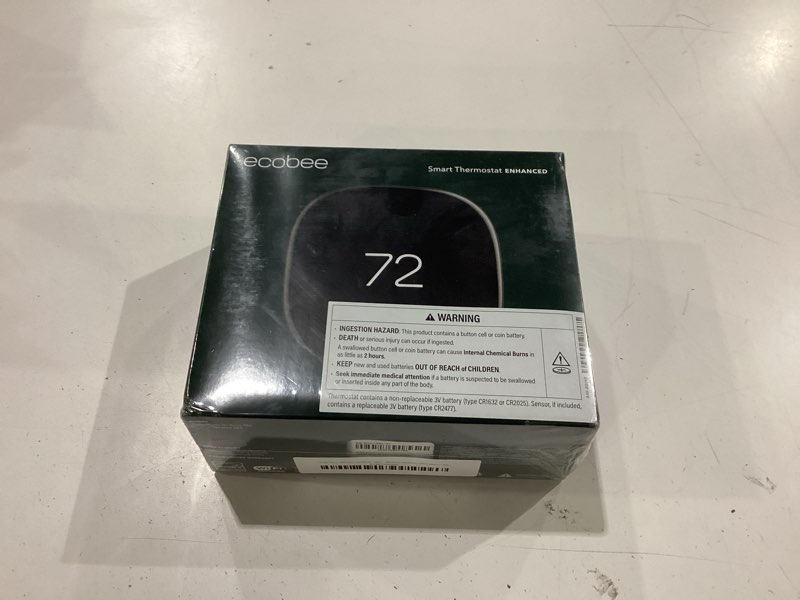 Condition photo showing New/Like New for ecobee smart thermostat enhanced - programmable wifi thermostat - works with siri, alexa, google assistant - energy star certified - smart home