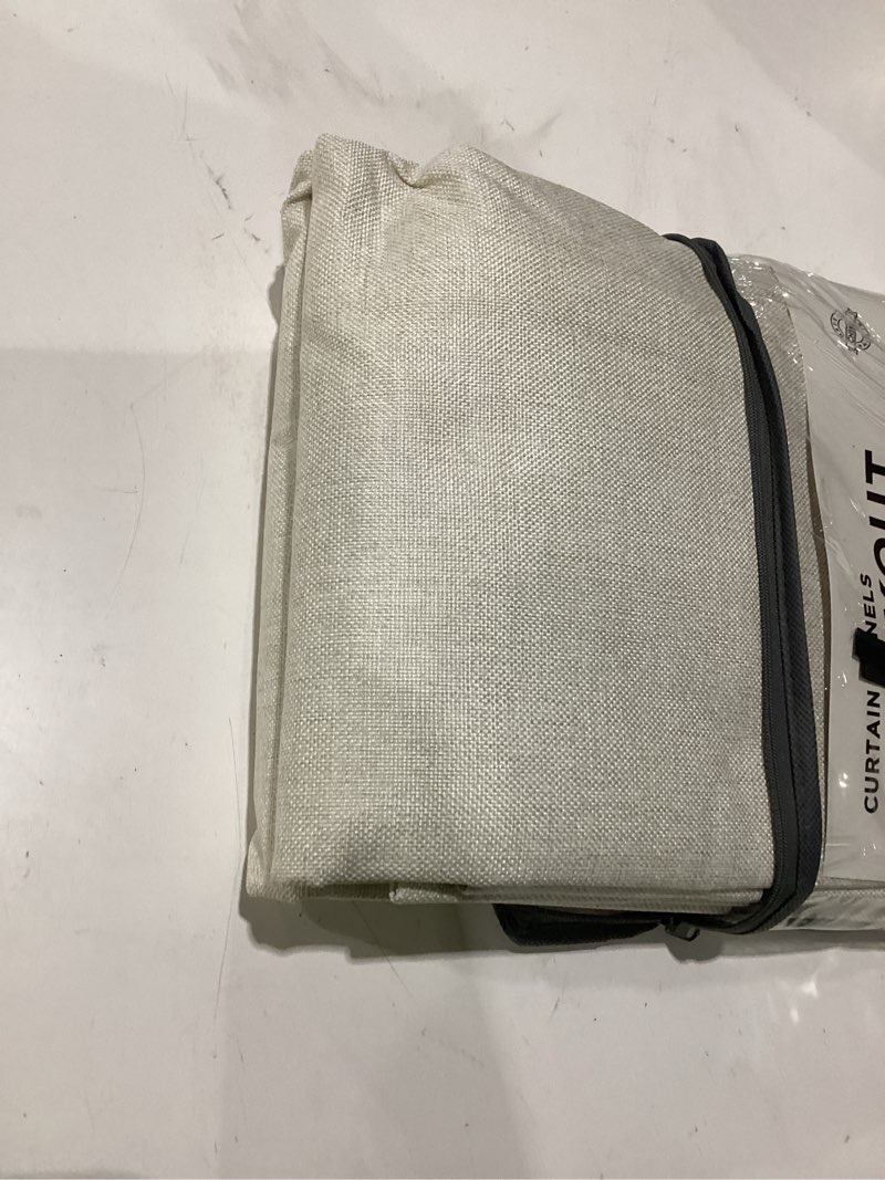 Condition photo showing As Is for 100% blackout shield blackout curtains for bedroom 84 inches long, back tab/rod pocket living room drapes, thermal insulated blackout curtains 2 panels set, 50" w x 84" l, cream cream 50"w x 84"l (pack of 2)