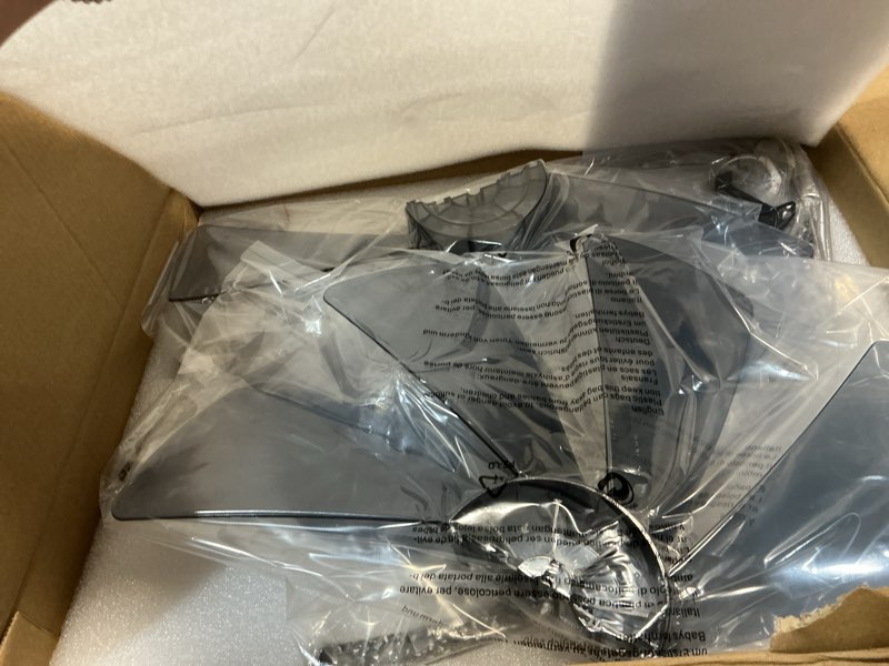 Condition photo showing Good Condition for LEDIARY Ceiling Fans with Lights and Remote, 24'' Low Profile Ceiling Fan with Light, 3000-6000K Dimmable Fandelier Ceiling Fans, Modern Flush Mount Fan Light for Bedroom with 6 Wind Speeds- Black Black 24 INCH