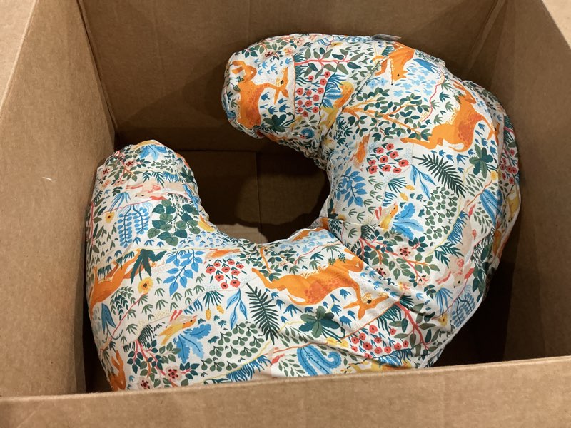 Condition photo showing Good Condition for not exact similar to x-vesolje nursing pillow, breastfeeding pillow with removable cover, ergonomic breast feeding pillow, baby feeding support pillow for mom easier breastfeeding- original size/jungle jungle original size