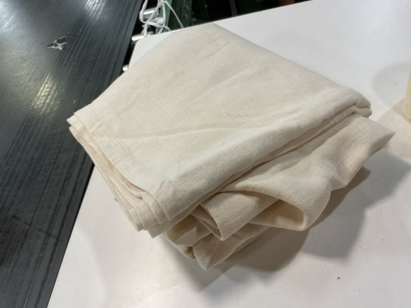 Condition photo showing As Is for yutong fabric by the yard and 9oz-100% polyester upholstery sewing fabrics-solid ivory pattern