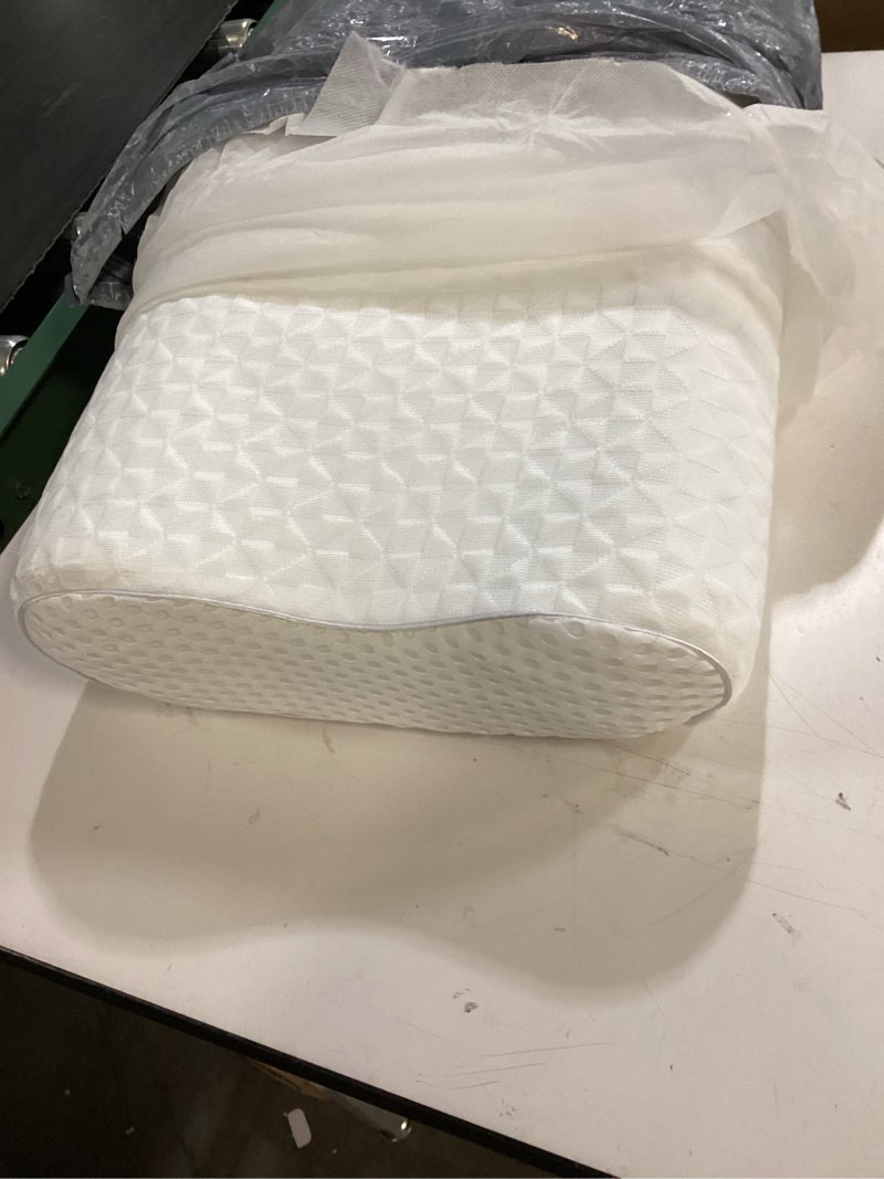 Condition photo showing Good Condition for memory foam pillow, cervical, queen contour, orthopedic pillow for