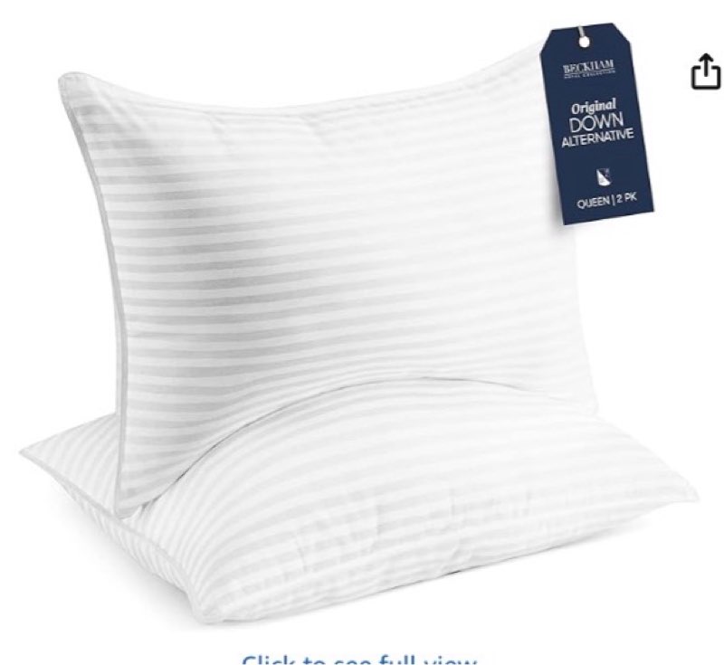 Beckham Hotel Collection Bed Pillows Standard/Queen Size Set of 2 - Original Soft Down Alternative Pillow for Sleeping - Soft Support for Back, Stomach or Side Sleepers