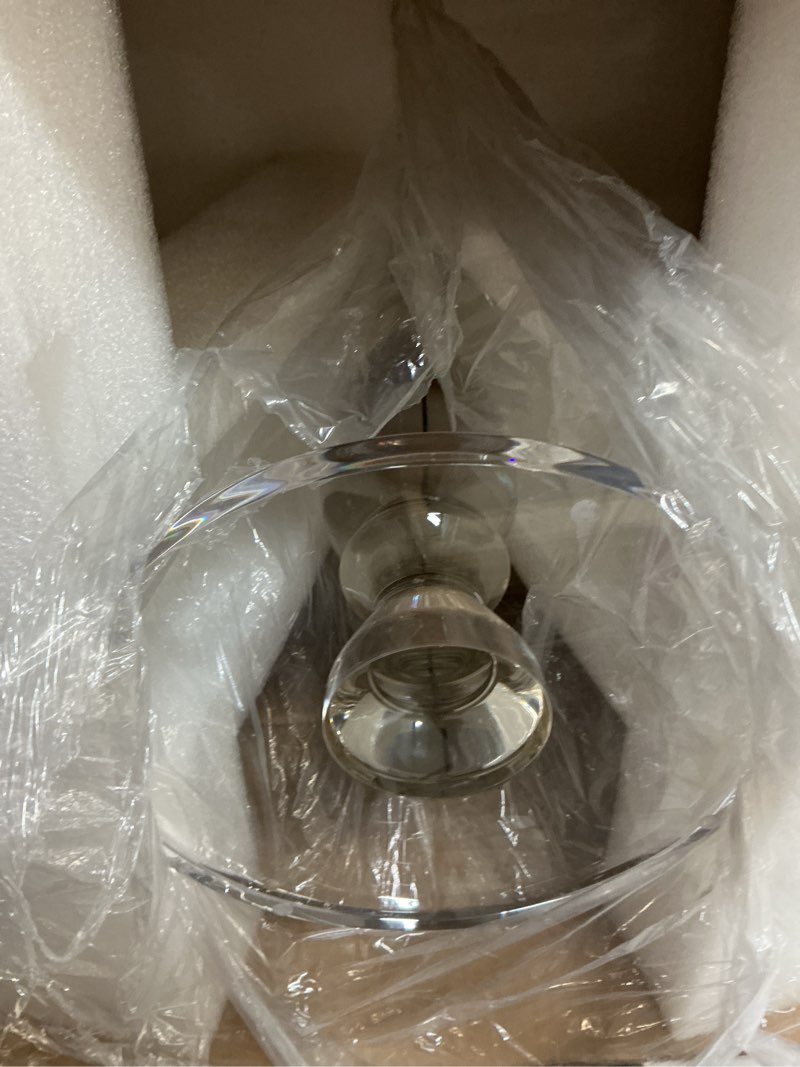 Condition photo showing Good Condition for likenow acrylic end table,acrylic side table,modern nightstand with clear small round top and solid post for living room,bedroom and lobby 15.7x15.7x19.5 high inches medium