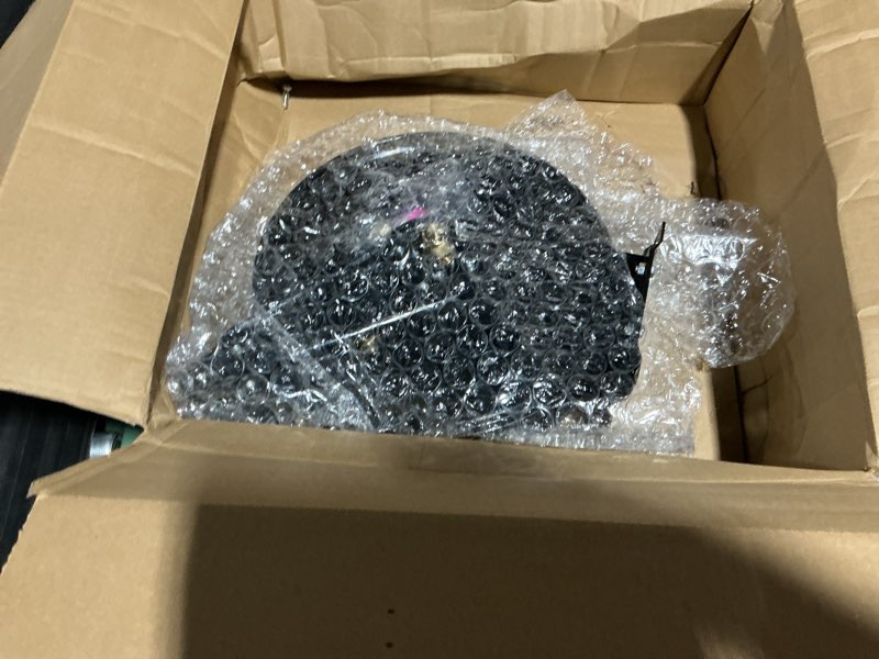 Condition photo showing As Is for retractable pressure washer hose reel, heavy duty steel professional power wash hose reel ?double arm 50ft x 3/8" with 5 ft lead for water/air/oil?4000 psi [pressure cleaning hose not included ]
