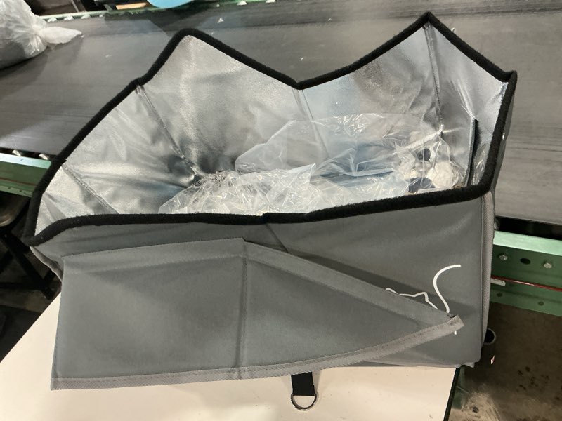 Condition photo showing As Is for Large Cat House with Heating Pad, Insulated Weatherproof Cat House for Feral Cats, Escape Door, Elevated, Clawsable, Foldable, Outdoor Heated Pet House for Winter, Garden, Patio, Backyard