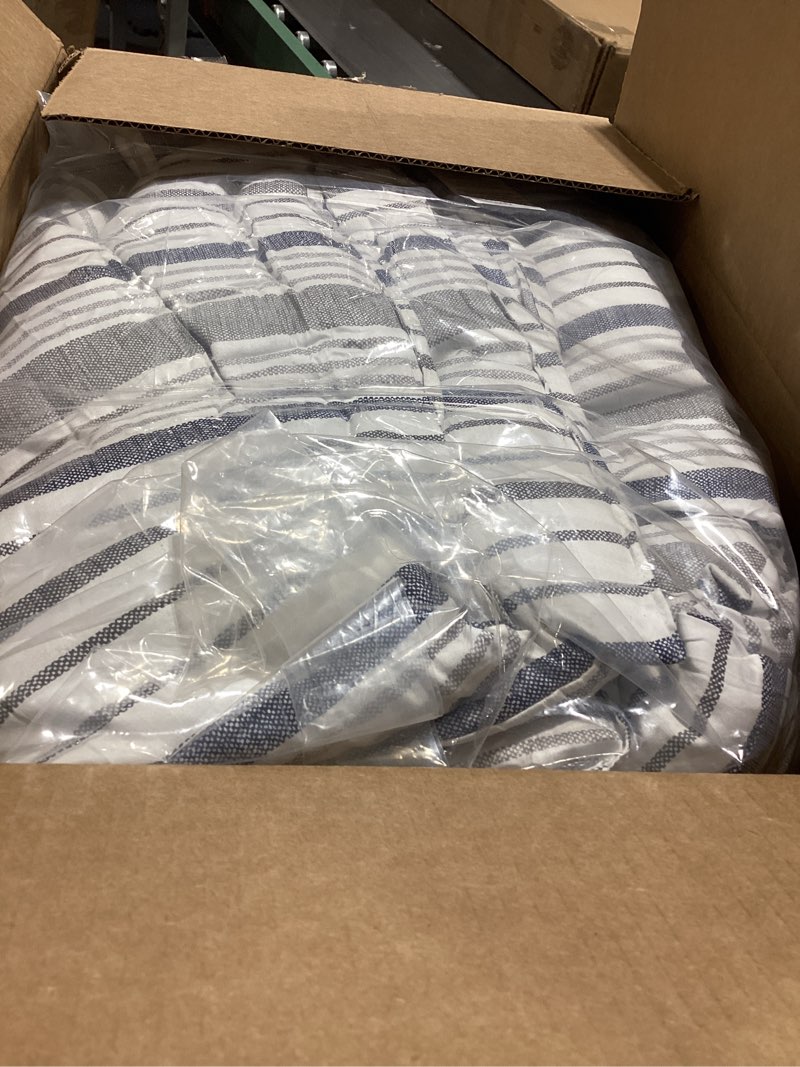 Condition photo showing Good Condition for stone cottage - king comforter set, cotton sateen bedding with matching shams, all season home decor (conrad grey, king),medium grey