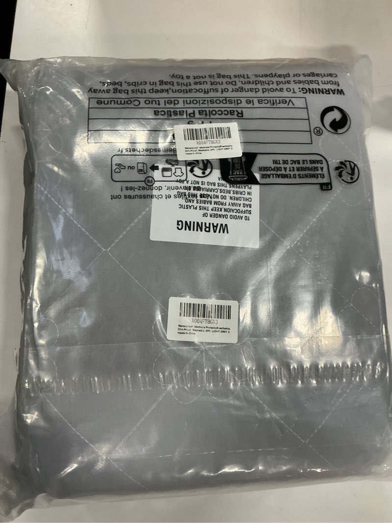 Condition photo showing New/Like New for Mattress Protector Full Size,Premium 100% Noiseless and Breathable Mattress Pad,5''-13.7'' Deep Pocket Bed Cover for Home, Hotel & Bedroom(Light Grey, Full(54"x75") Light Grey Full