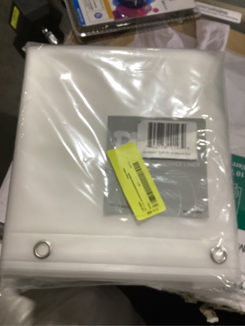 Condition photo showing New/Like New for mrs awesome extra long shower curtain liner peva plastic heavy duty with 6 magnets -frosted  72 w x 84 h
