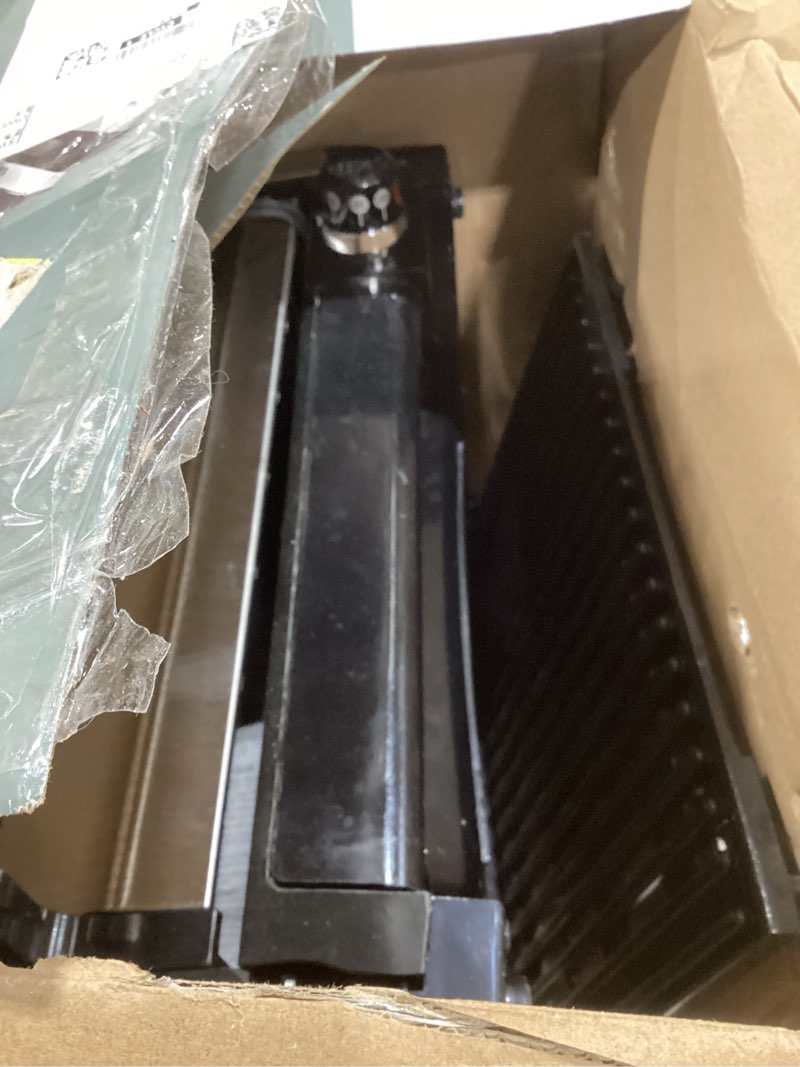 Condition photo showing As Is for Hamilton Beach Electric Indoor Searing Grill with Viewing Window & Adjustable Temperature Control to 450F, 118 sq. in. Surface Serves 6, PFAS-Free Removable Nonstick Grate, Stainless Steel Stainless Steel Viewing Window