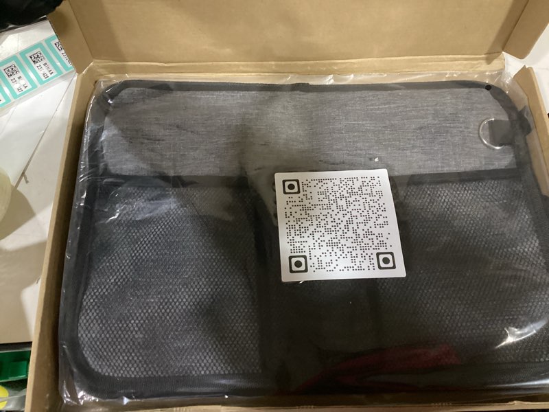Condition photo showing New/Like New for rhino valley walker tray for folding walker, tray for walkers with non-slip mat for food, 3 front pockets & 2 cup holders, fits most standard folding walkers, walker accessories for senior, grey